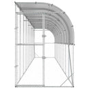 Hønsehus Mod Væg Sølv 600 x 150 x 215 cm Galvaniseret stål
