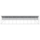 Hønsehus Mod Væg Sølv 600 x 150 x 215 cm Galvaniseret stål