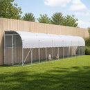 Hønsehus Mod Væg Sølv 600 x 150 x 215 cm Galvaniseret stål