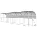 Hønsehus Mod Væg Sølv 600 x 150 x 215 cm Galvaniseret stål