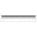 Hønsehus Mod Væg Sølv 600 x 150 x 215 cm Galvaniseret stål
