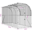 Hønsehus Mod Væg Sølv 400 x 100 x 215 cm Galvaniseret stål