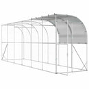 Hønsehus Mod Væg Sølv 600 x 100 x 215 cm Galvaniseret stål