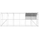 Hønsehus Mod Væg Sølv 600 x 100 x 215 cm Galvaniseret stål