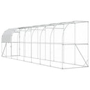 Hønsehus Mod Væg Sølv 800 x 100 x 215 cm Galvaniseret stål