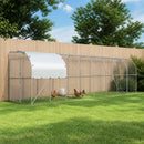 Hønsehus Mod Væg Sølv 1000 x 100 x 215 cm Galvaniseret stål