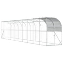 Hønsehus Mod Væg Sølv 1000 x 100 x 215 cm Galvaniseret stål