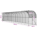 Hønsehus Mod Væg Sølv 1200 x 100 x 215 cm Galvaniseret stål