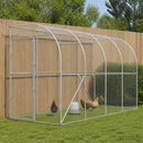 Hønsehus Mod Væg Sølv 600 x 150 x 215 cm Galvaniseret stål