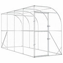 Hønsehus Mod Væg Sølv 600 x 150 x 215 cm Galvaniseret stål