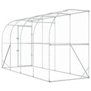 Hønsehus Mod Væg Sølv 600 x 150 x 215 cm Galvaniseret stål