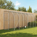 Hønsehus Mod Væg Sølv 600 x 150 x 215 cm Galvaniseret stål