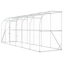 Hønsehus Mod Væg Sølv 600 x 150 x 215 cm Galvaniseret stål