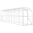 Hønsehus Mod Væg Sølv 600 x 150 x 215 cm Galvaniseret stål