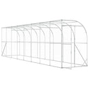 Hønsehus Mod Væg Sølv 600 x 150 x 215 cm Galvaniseret stål