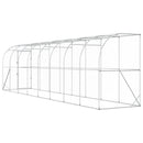Hønsehus Mod Væg Sølv 600 x 150 x 215 cm Galvaniseret stål