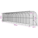 Hønsehus Mod Væg Sølv 600 x 150 x 215 cm Galvaniseret stål