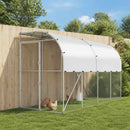 Hønsehus Mod Væg Sølv 600 x 150 x 215 cm Galvaniseret stål