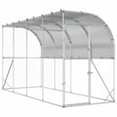 Hønsehus Mod Væg Sølv 600 x 150 x 215 cm Galvaniseret stål