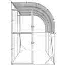 Hønsehus Mod Væg Sølv 600 x 150 x 215 cm Galvaniseret stål