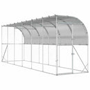 Hønsehus Mod Væg Sølv 600 x 150 x 215 cm Galvaniseret stål