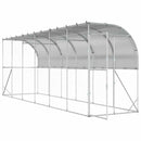 Hønsehus Mod Væg Sølv 600 x 150 x 215 cm Galvaniseret stål