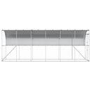 Hønsehus Mod Væg Sølv 600 x 150 x 215 cm Galvaniseret stål