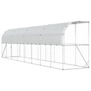 Hønsehus Mod Væg Sølv 600 x 150 x 215 cm Galvaniseret stål