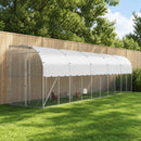 Hønsehus Mod Væg Sølv 600 x 150 x 215 cm Galvaniseret stål