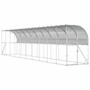 Hønsehus Mod Væg Sølv 600 x 150 x 215 cm Galvaniseret stål