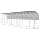 Hønsehus Mod Væg Sølv 600 x 150 x 215 cm Galvaniseret stål