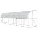 Hønsehus Mod Væg Sølv 600 x 150 x 215 cm Galvaniseret stål