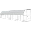 Hønsehus Mod Væg Sølv 600 x 150 x 215 cm Galvaniseret stål