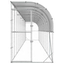 Hønsehus Mod Væg Sølv 600 x 150 x 215 cm Galvaniseret stål