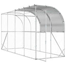 Hønsehus Mod Væg Sølv 400 x 150 x 215 cm Galvaniseret stål