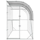 Hønsehus Mod Væg Sølv 400 x 150 x 215 cm Galvaniseret stål