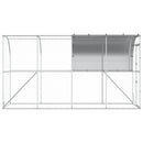 Hønsehus Mod Væg Sølv 400 x 150 x 215 cm Galvaniseret stål