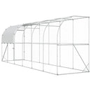 Hønsehus Mod Væg Sølv 600 x 150 x 215 cm Galvaniseret stål