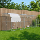Hønsehus Mod Væg Sølv 800 x 150 x 215 cm Galvaniseret stål