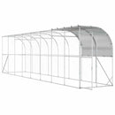 Hønsehus Mod Væg Sølv 800 x 150 x 215 cm Galvaniseret stål