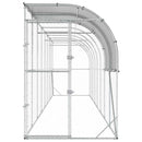 Hønsehus Mod Væg Sølv 800 x 150 x 215 cm Galvaniseret stål