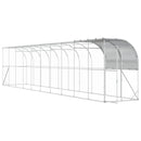 Hønsehus Mod Væg Sølv 1000 x 150 x 215 cm Galvaniseret stål