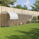 Hønsehus Mod Væg Sølv 1200 x 150 x 215 cm Galvaniseret stål