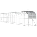 Hønsehus Mod Væg Sølv 1200 x 150 x 215 cm Galvaniseret stål