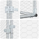 Hønsehus Mod Væg Sølv 600 x 150 x 215 cm Galvaniseret stål