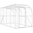 Hønsehus Mod Væg Sølv 600 x 150 x 215 cm Galvaniseret stål