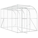 Hønsehus Mod Væg Sølv 600 x 150 x 215 cm Galvaniseret stål
