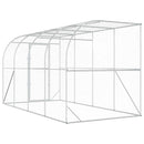 Hønsehus Mod Væg Sølv 600 x 150 x 215 cm Galvaniseret stål
