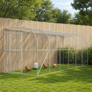 Hønsehus Mod Væg Sølv 600 x 150 x 215 cm Galvaniseret stål