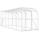 Hønsehus Mod Væg Sølv 600 x 150 x 215 cm Galvaniseret stål